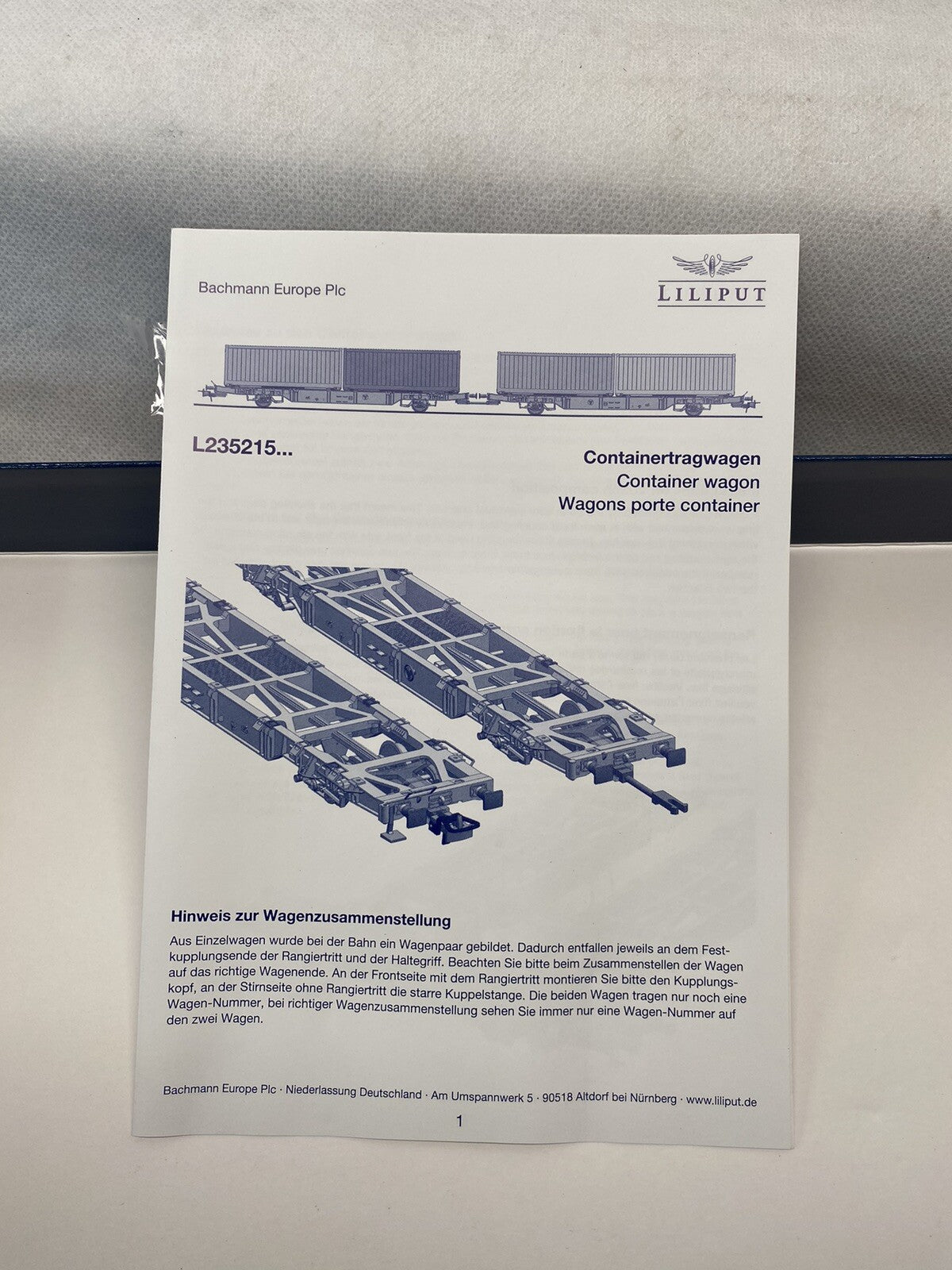Liliput L235216- Planzer freight waggon set DC, H0