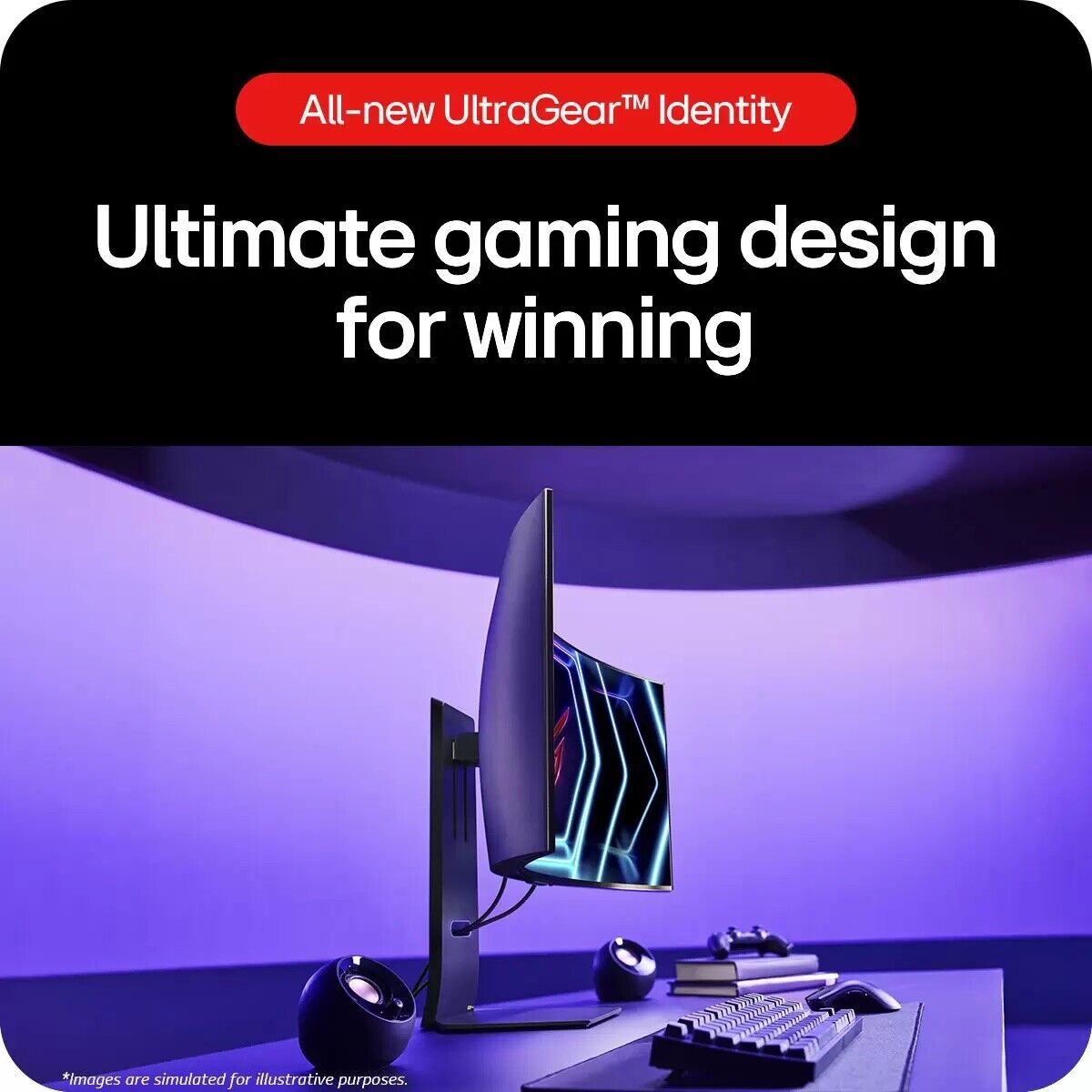 LG UltraGear 39 Inch WQHD 240Hz OLED Gaming Monitor, 39GS95QE-B / VAT