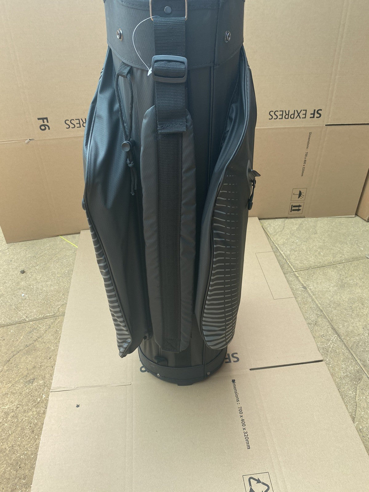 Longridge Elements Waterproof Golf Cart Bag in Black and Grey, *Ex-Display*