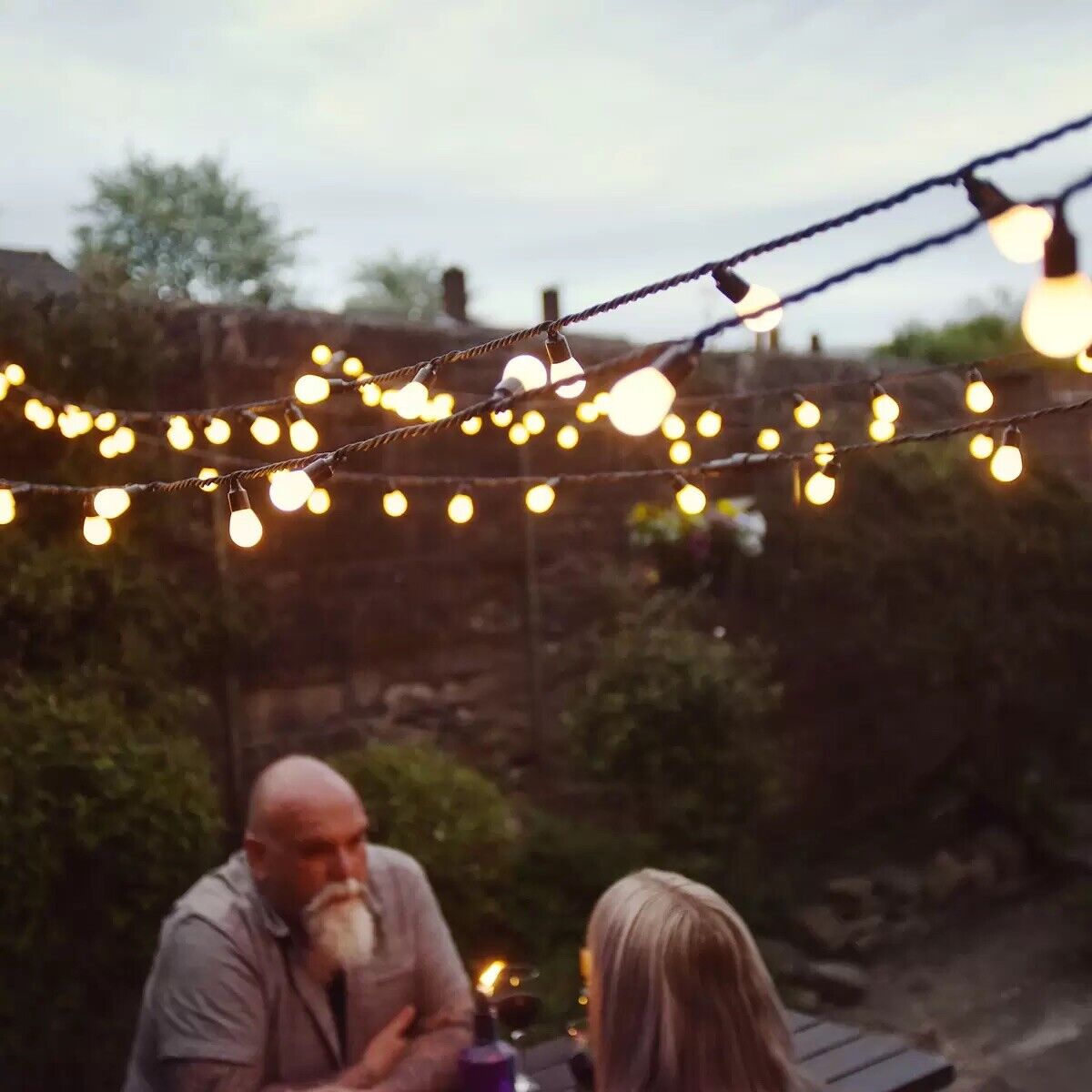 NEW Lights4You 33ft (10m) 50 Large Bulb Warm White Garden Outdoor String Lights