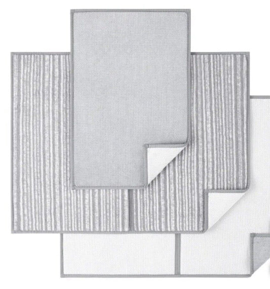 Dish Drying Mat Set, 3-pack