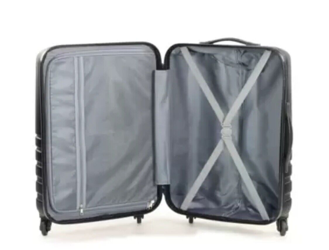 Rock Byron 3 Piece Hardside Luggage Set in Black 5032-1-D- Ex-display**