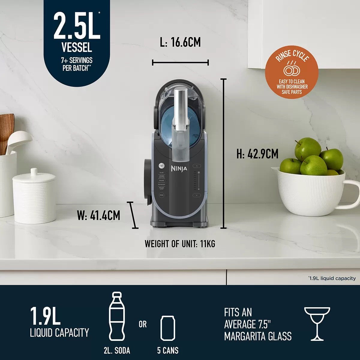 Ninja SLUSHi Frozen Drink Maker FS301UK Ice Slush Machine - Ex-Display
