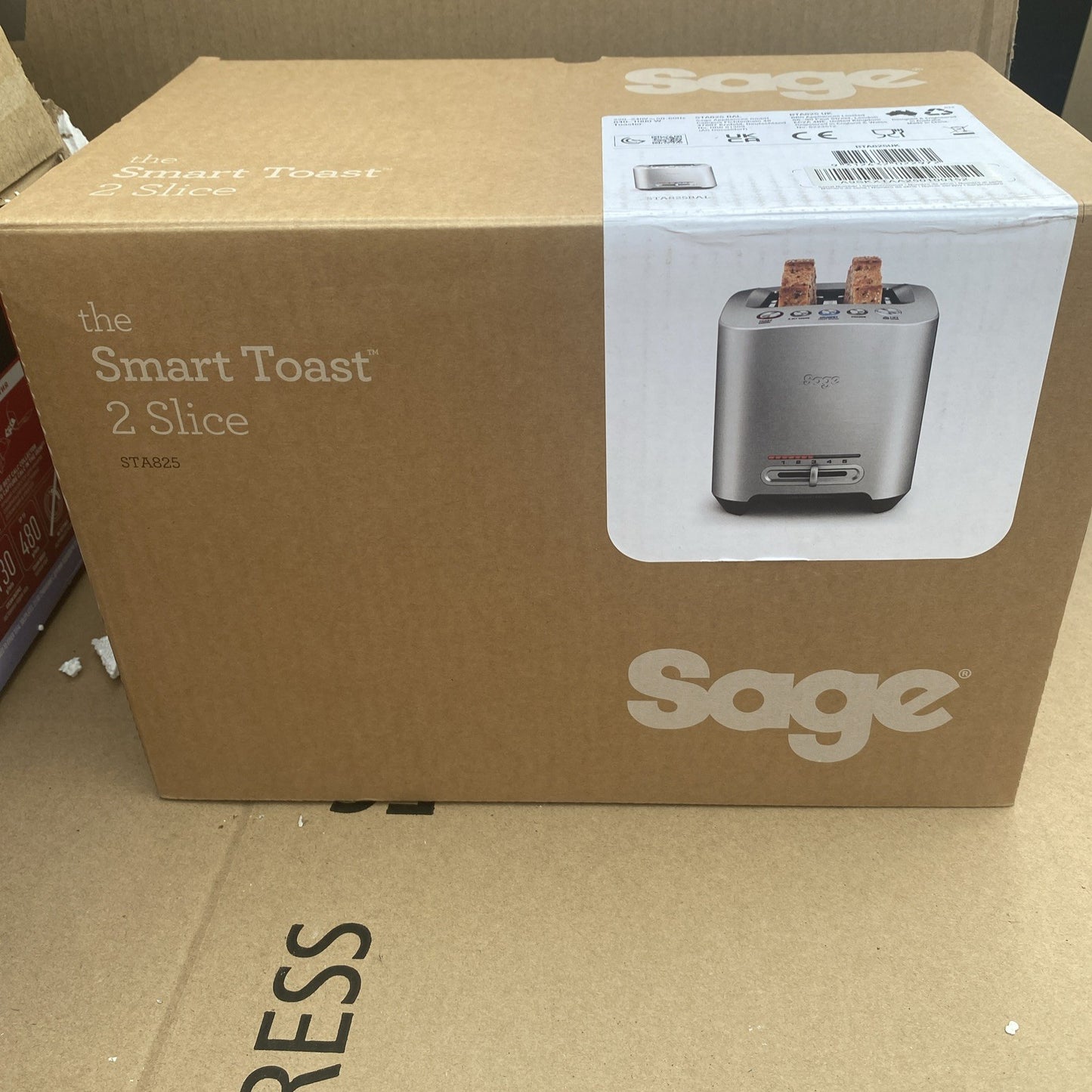 SAGE The Smart Toast 1000W 2-Slice Toaster - Brushed Stainless Steel (BTA825UK)