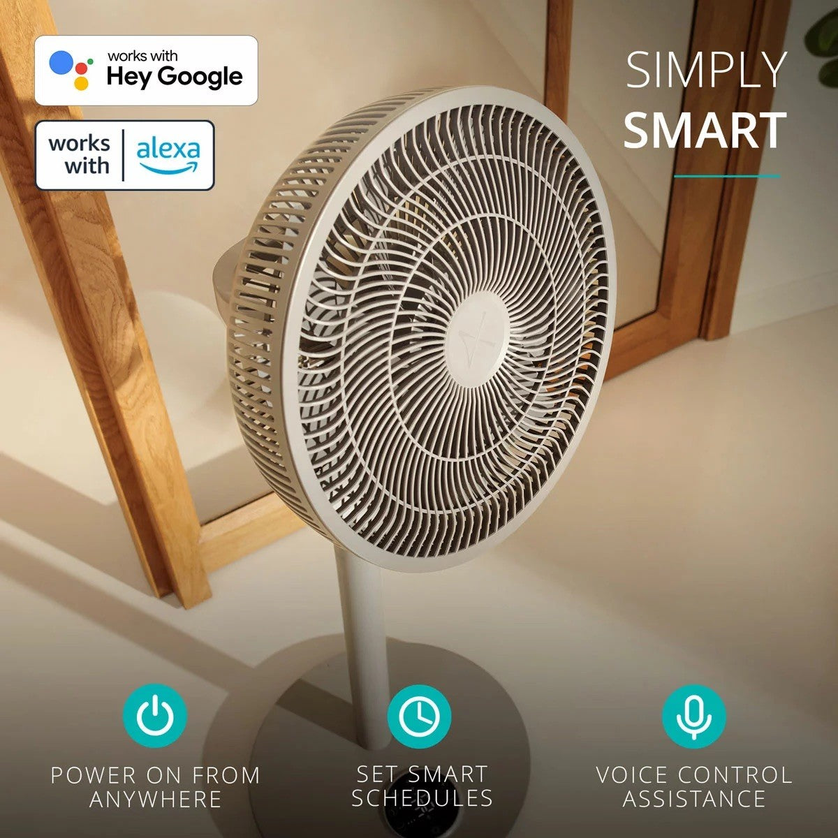 Duux Whisper Flex 2 Smart Fan in Stone DXCF104UK