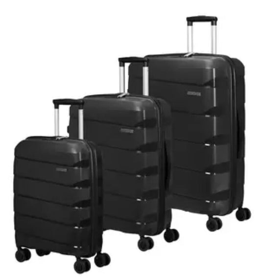 American Tourister Air Move 3 Piece Luggage Set in Black, *Sealed*