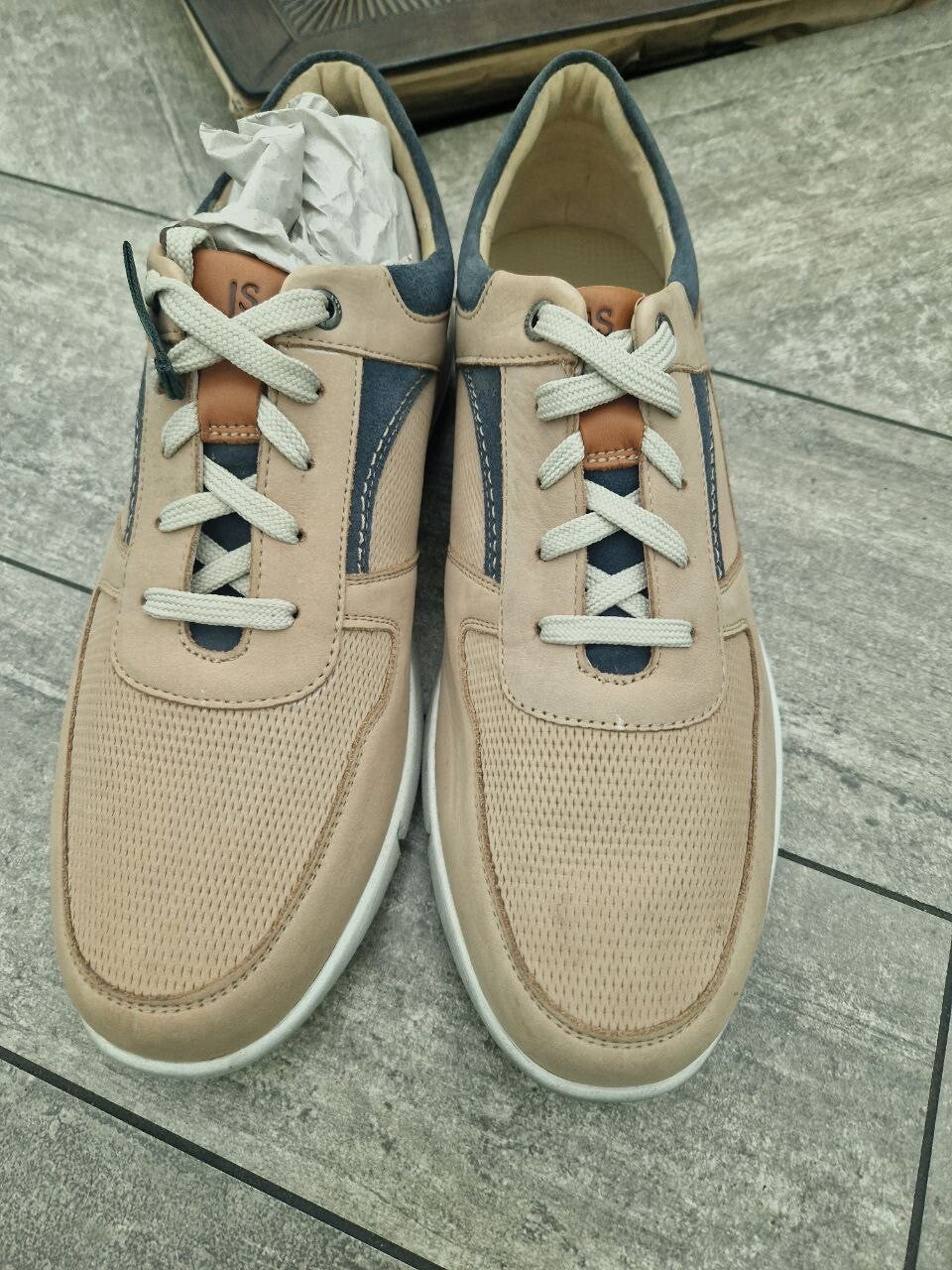 Beige Trainer Shoes JOSEF SEIBEL Enrico 01- Men’s UK Shoe Size 11