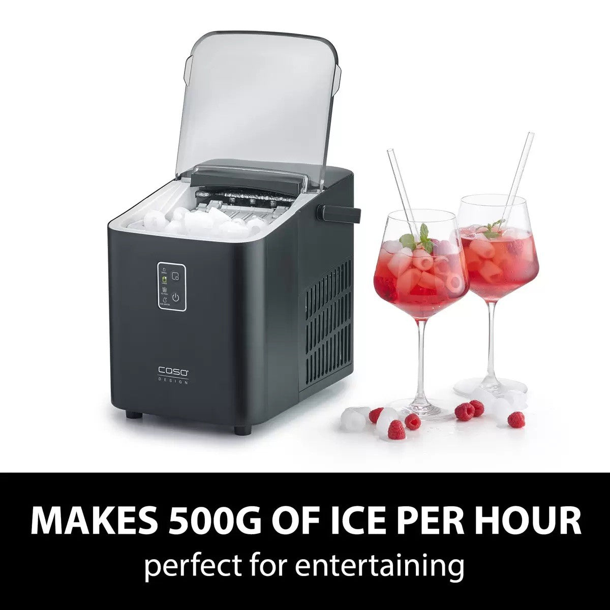 Caso Design IceChef Compact Ice Cube Maker Black, Ex-Display