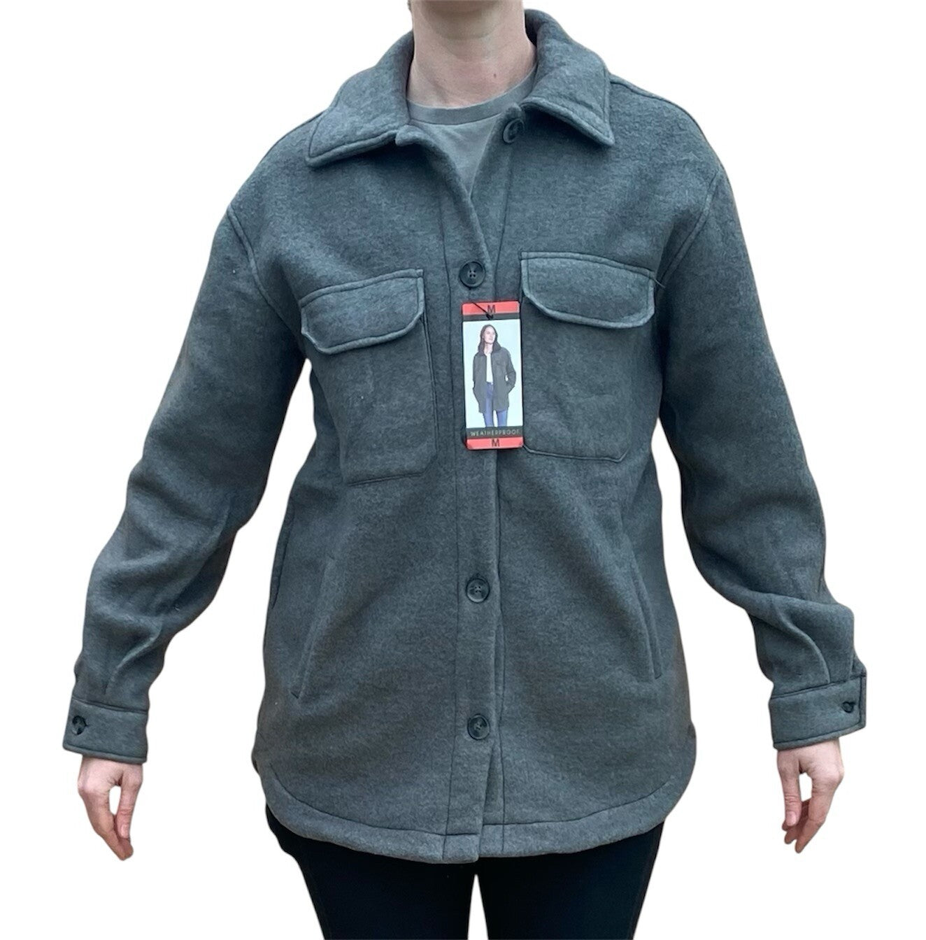 Weatherproof Garment FLEECE SHACKET Charcoal Grey S M L XL
