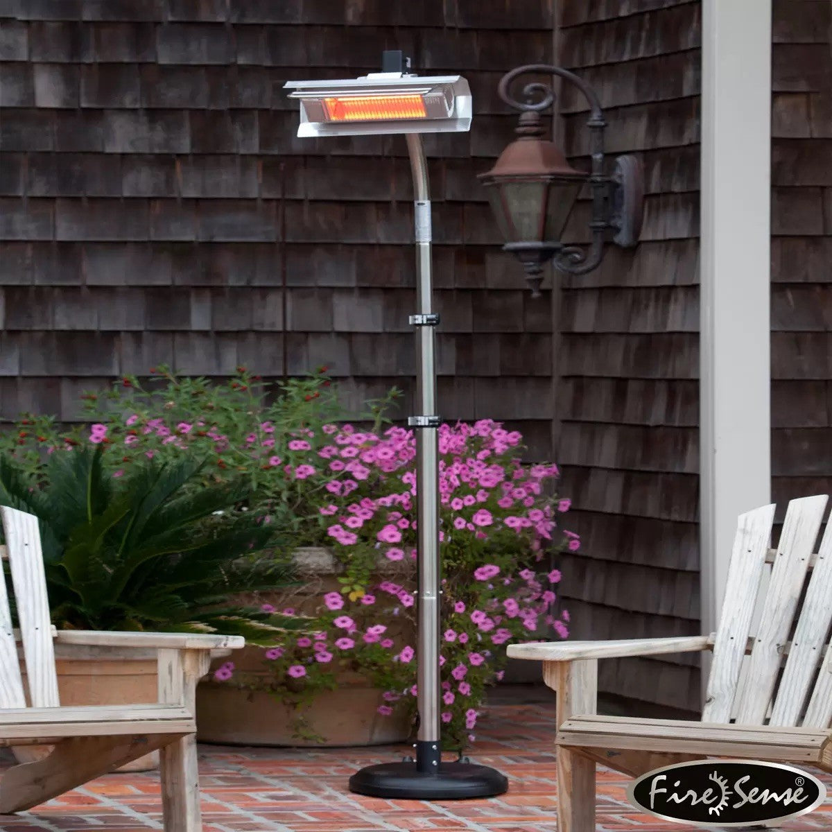 Firesense Stainless Steel 2.3M 93" Telescoping Offset Pole Infrared Patio Heater