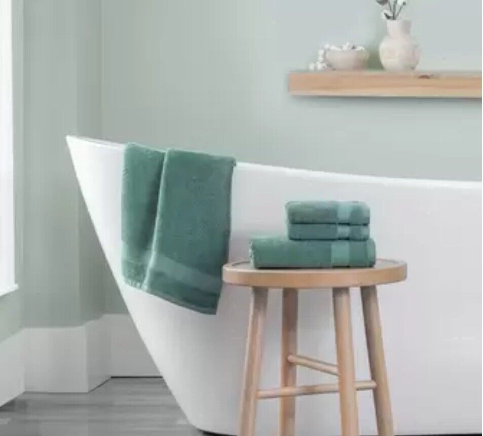 Grandeur 100% Hygro Cotton Bath Sheets / Towels / Pack of 2 in Oil Blue 76x147cm
