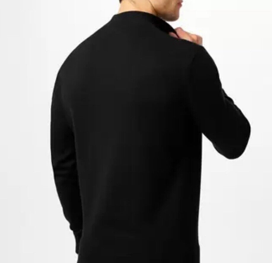 Jack Wills Men's Funnel Neck 1/2 Zip Sweater in Black