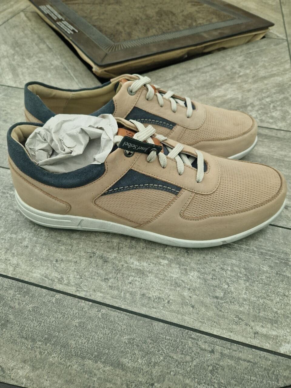 JOSEF SEIBEL Enrico 01- Men’s Beige Trainer Shoes. UK Shoe Size 11.
