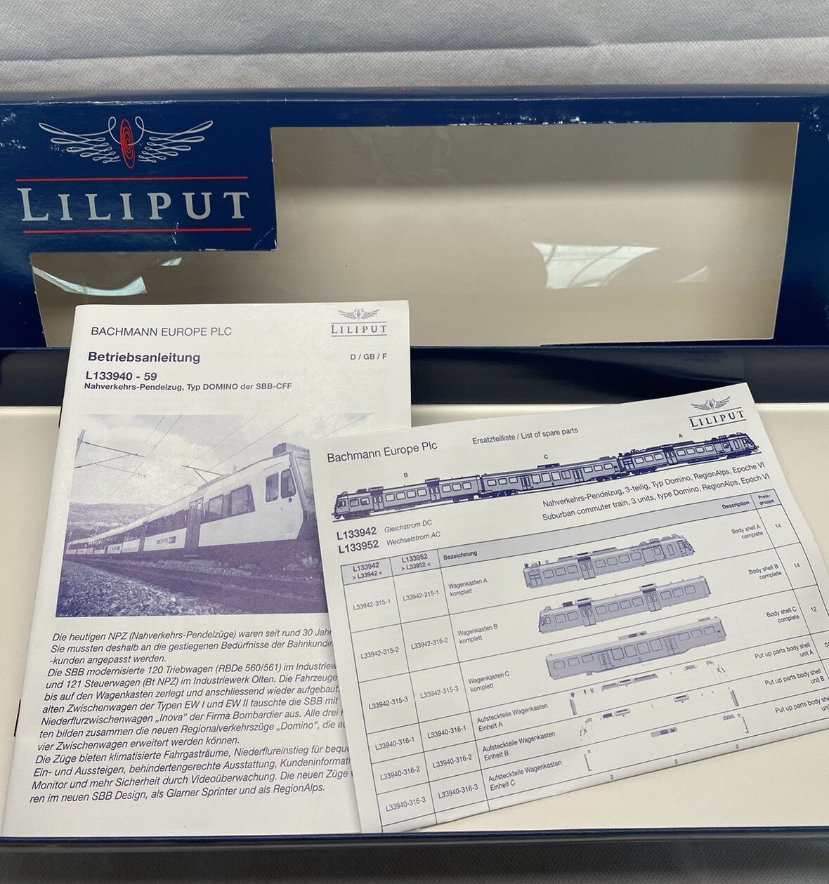 Liliput L133942- Railcar 3 car "Regionalps" Epoch V