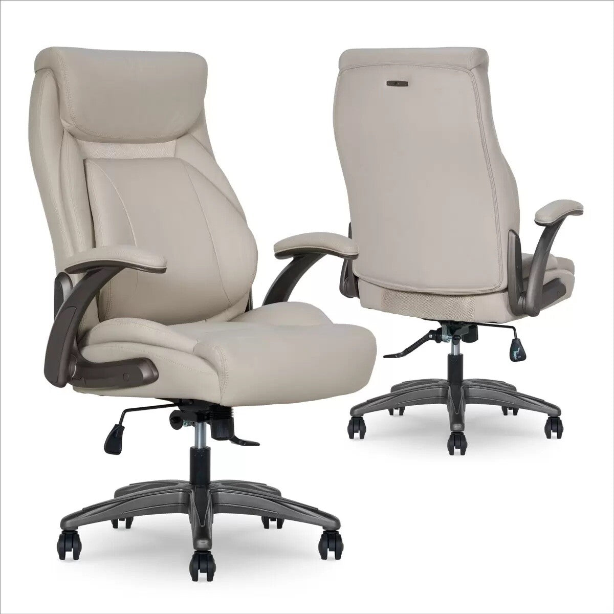 La-Z-Boy Air Lumbar Manager's Office Chair with Flip Up Arms Beige / Box Open