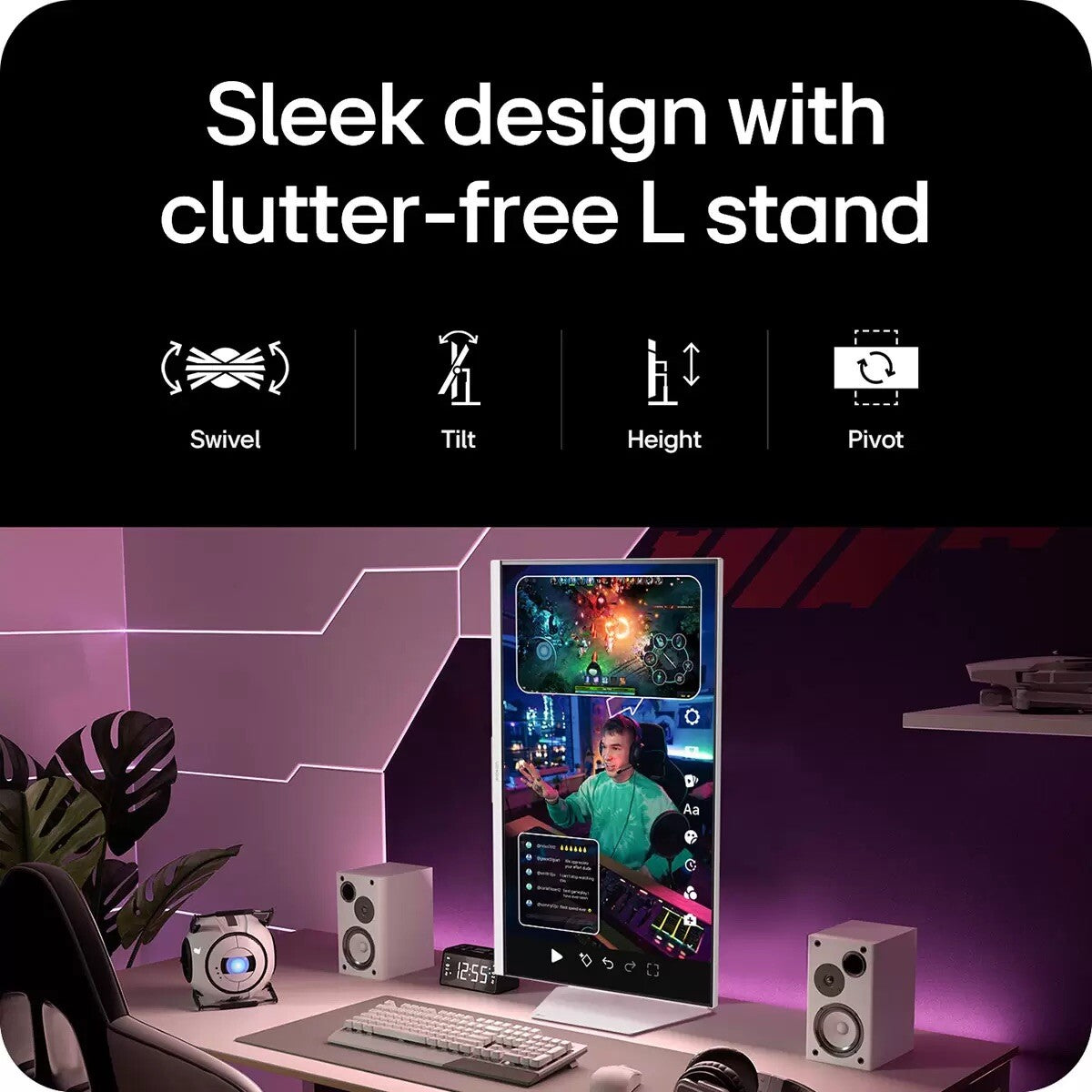 LG UltraGear 32 Inch 4K Ultra HD 144Hz IPS Smart Gaming Monitor, 32G810SA-W VAT