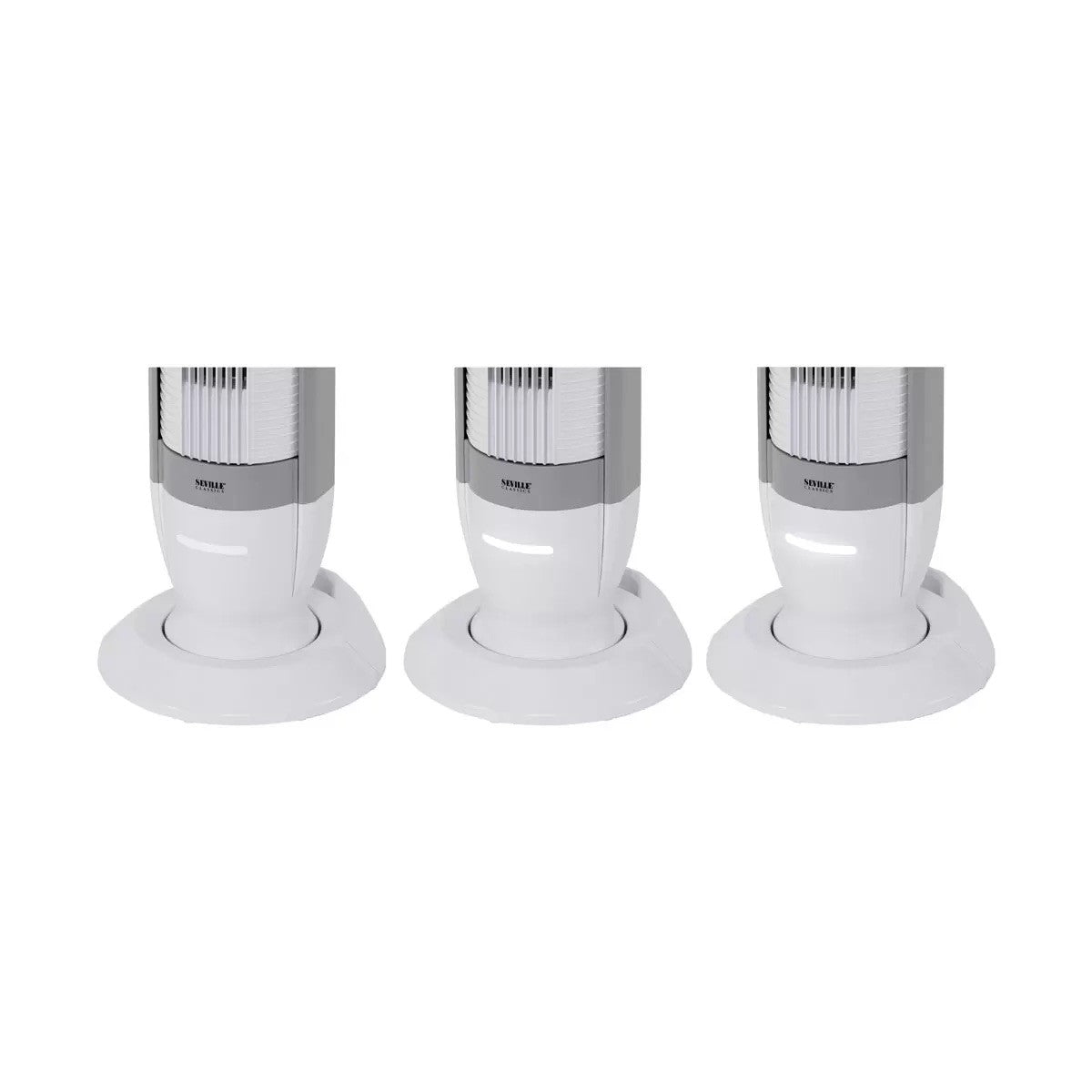 Seville Ultra Slimline Tower Fan with Night Light in White EHF10142