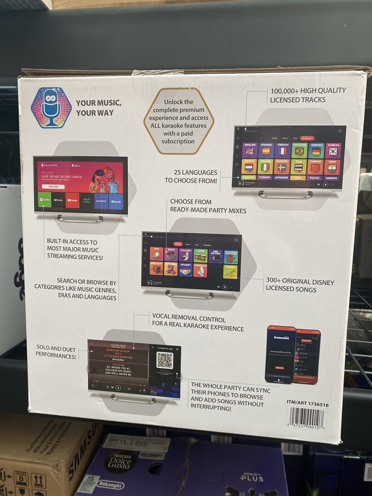 Singing Machine Portable WiFi Karaoke Machine Touch Screen- Exdisplay