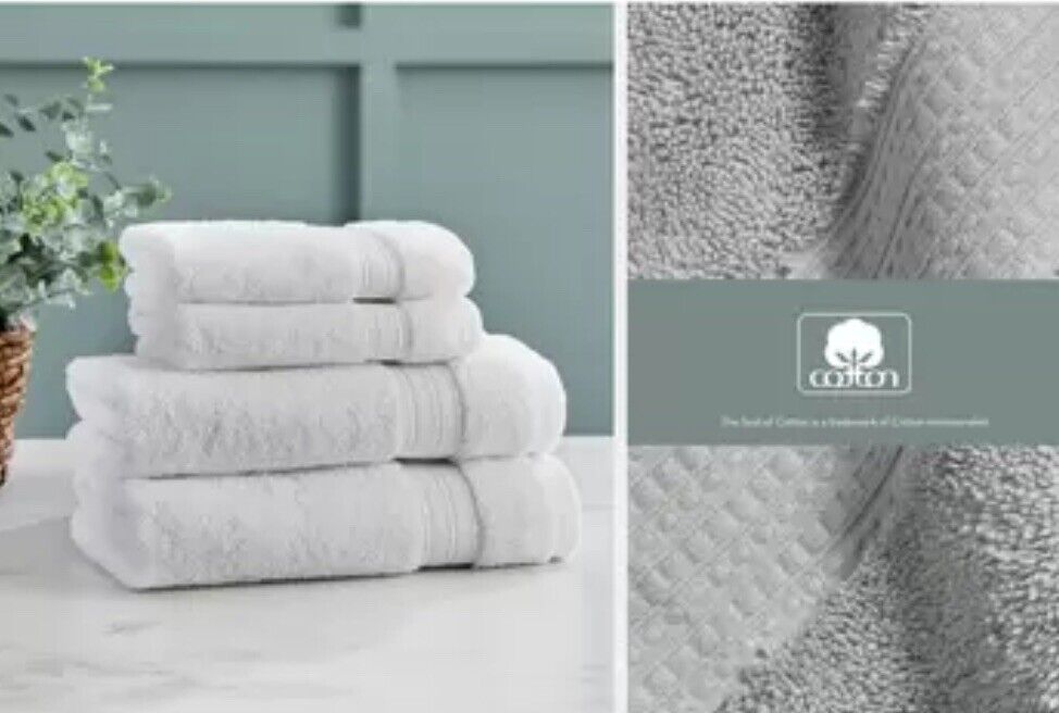 Grandeur 100% Hygro Cotton Bath Sheets, Pack of 2 in White