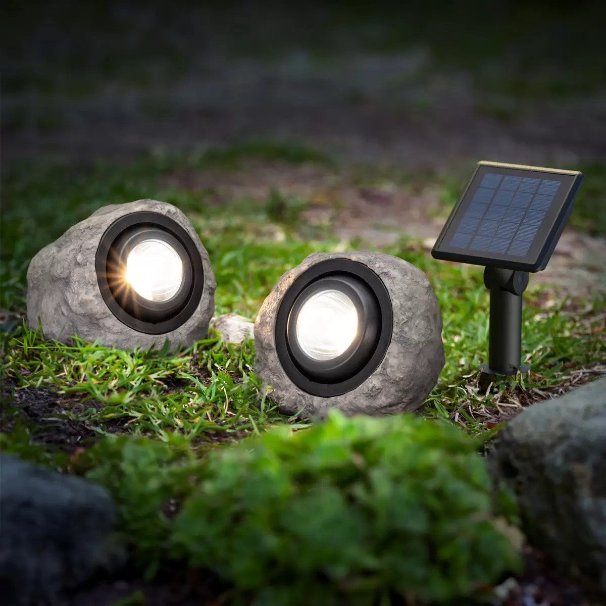Koda Solar LED Rock Spotlights, 2 Pack New