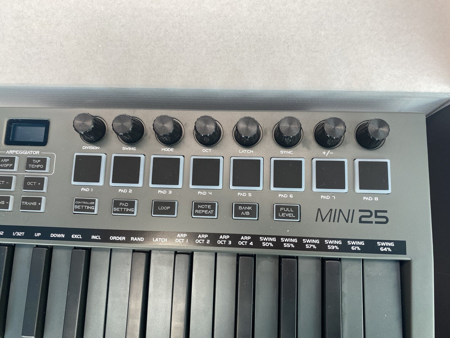 RockJam RJMK25 25 Key Bluetooth & USB MIDI Keyboard Piano W/ Touchpads Grey**EXD