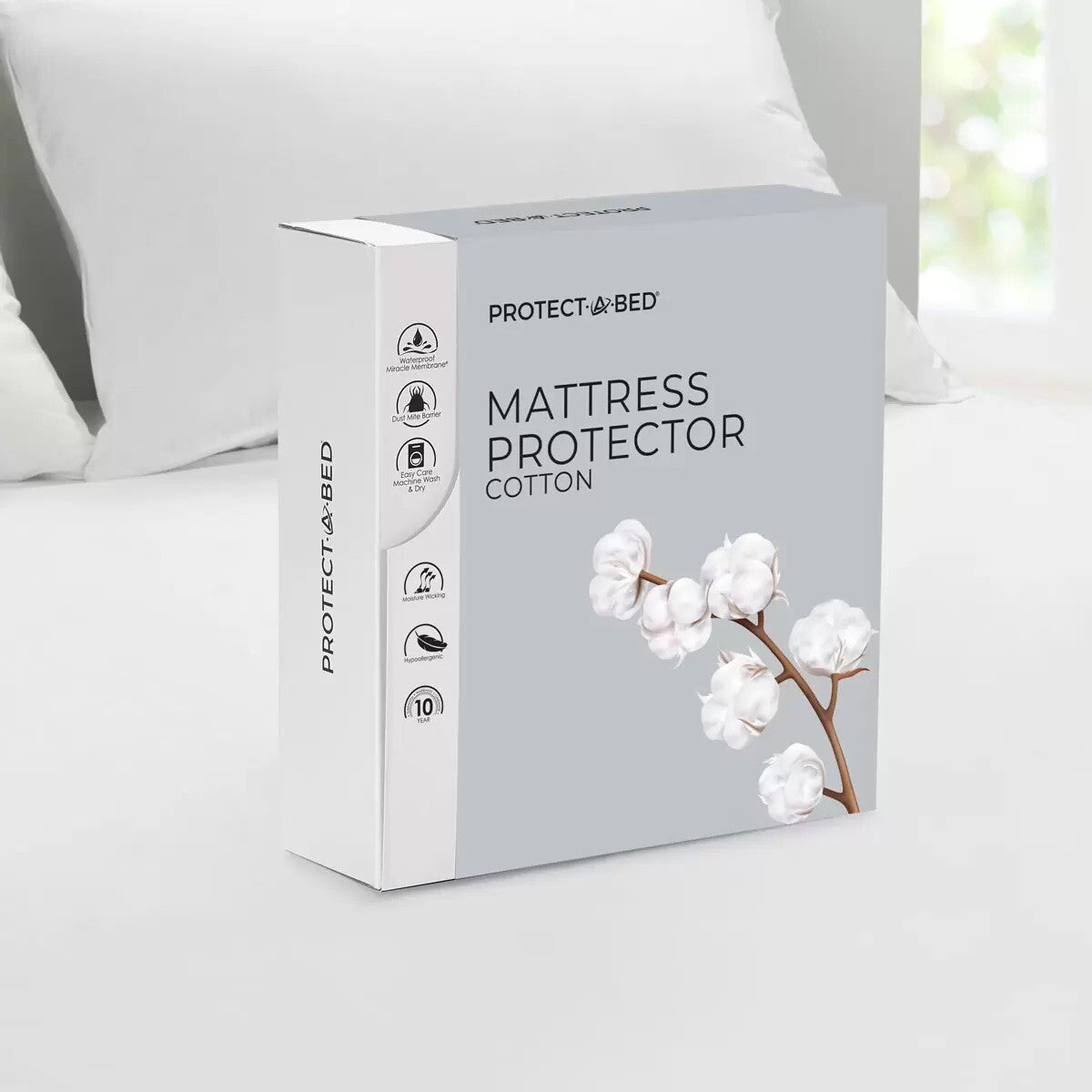 Protect-A-Bed® Cotton Mattress Protector, Small Double.