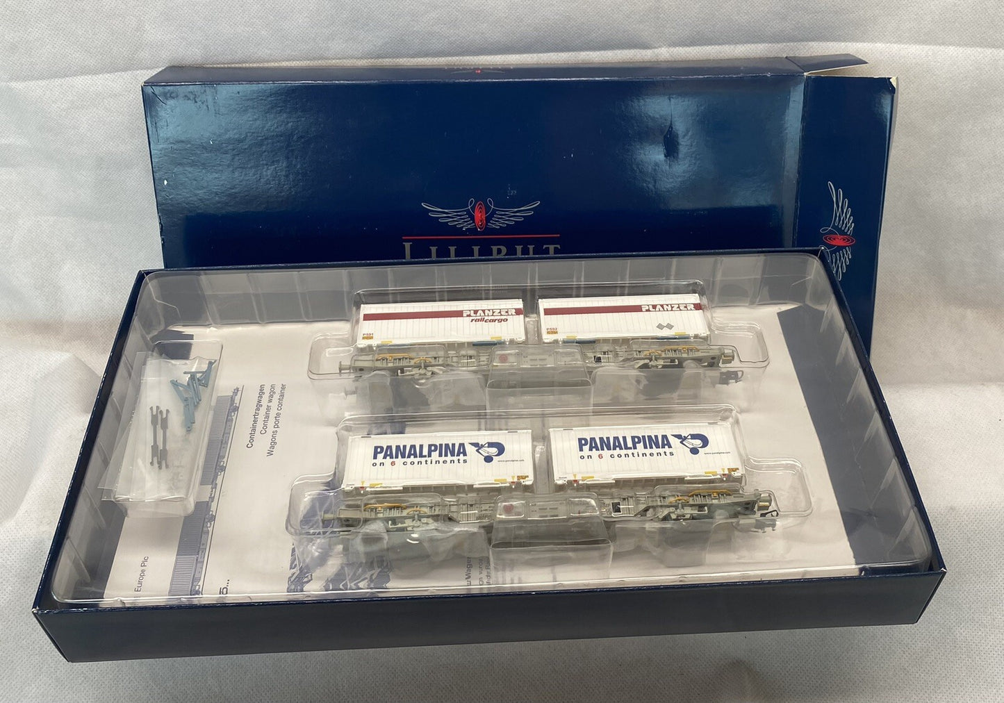 Liliput L235216- Planzer freight waggon set DC, H0