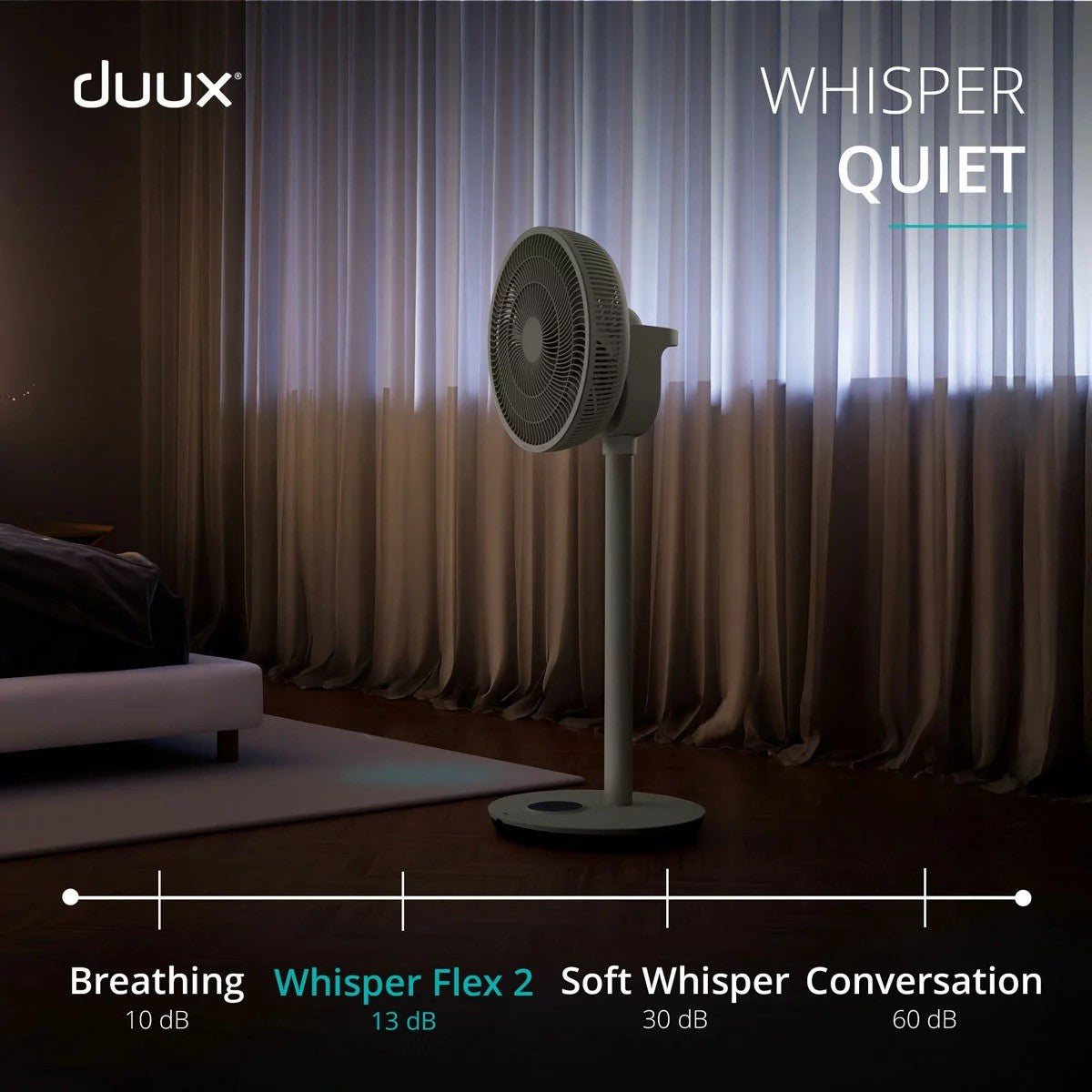 Duux Whisper Flex 2 Smart Fan in Stone DXCF104UK