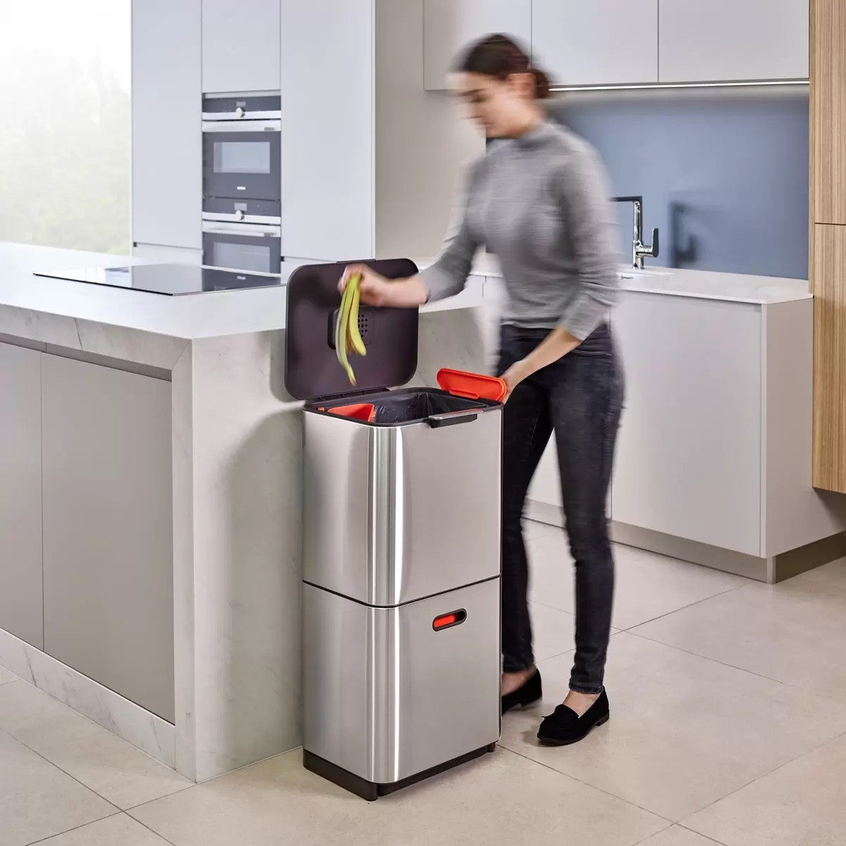 Joseph Joseph 60L Totem Max Waste Separation Unit - Stainless Steel