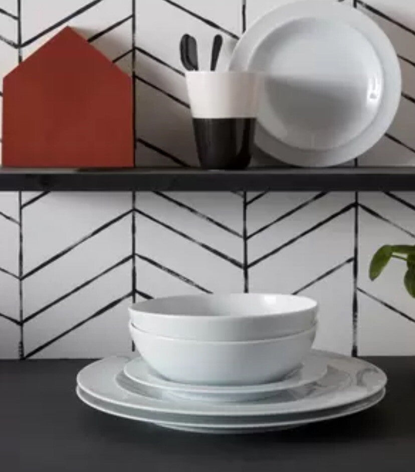 White by Denby 16 Piece Porcelain Dinnerware Set