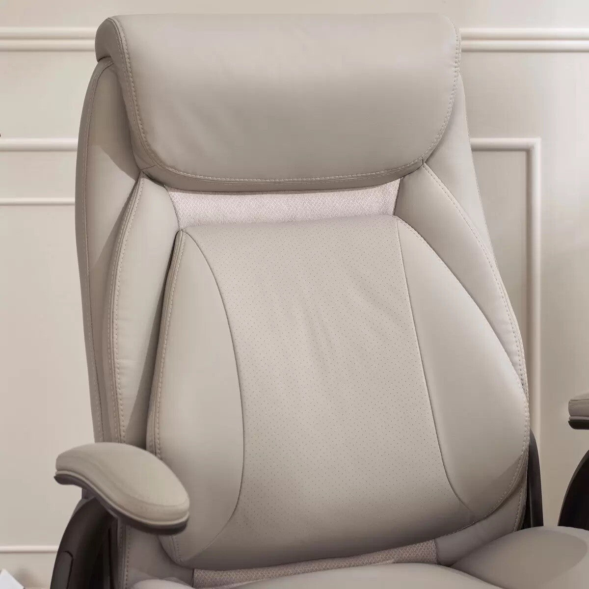 La-Z-Boy Air Lumbar Manager's Office Chair with Flip Up Arms Beige / Box Open