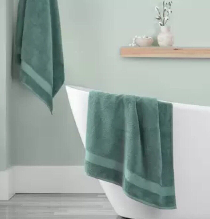 Grandeur 100% Hygro Cotton Bath Sheets / Towels / Pack of 2 in Oil Blue 76x147cm