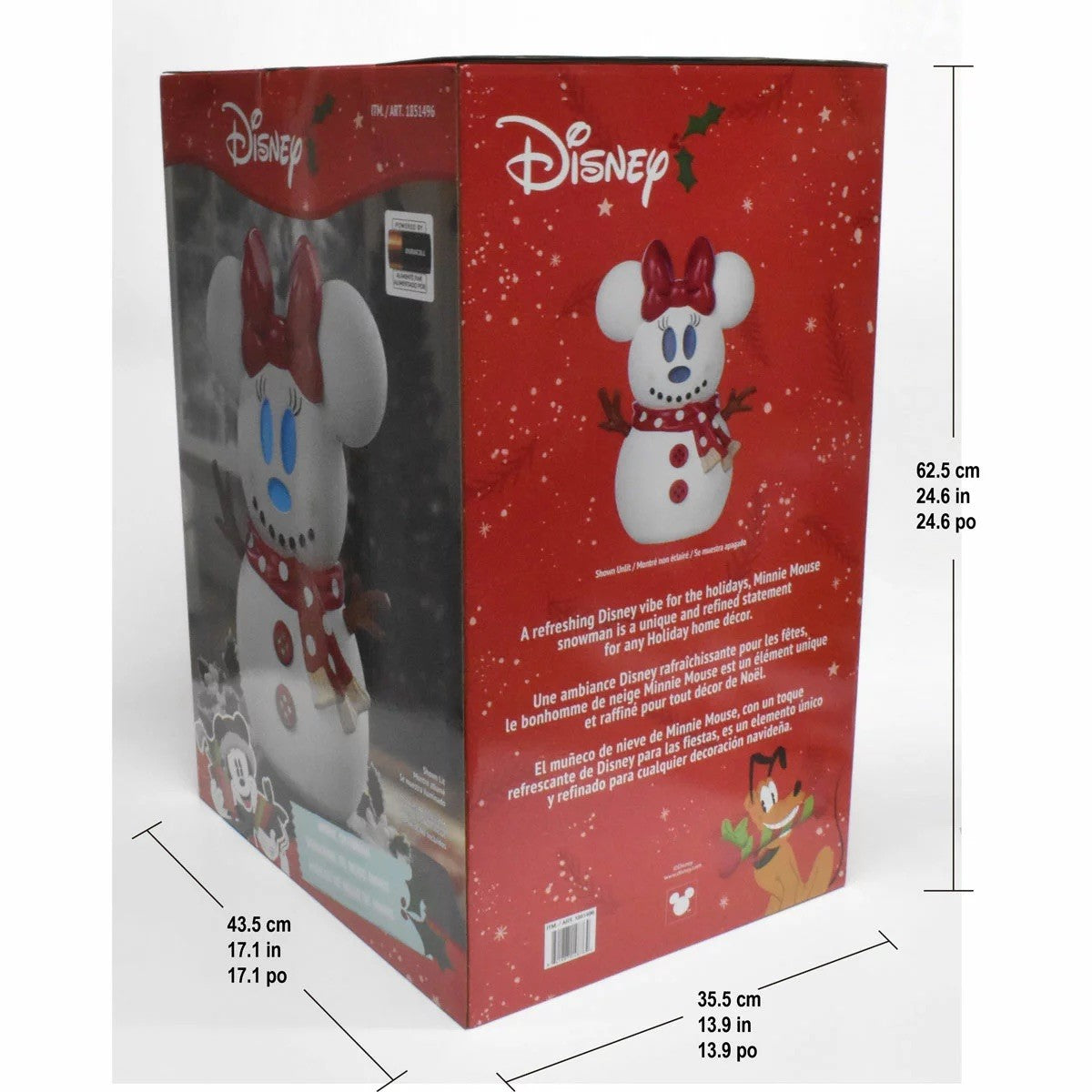 22 inch Disney Minnie Snowman with lights and music