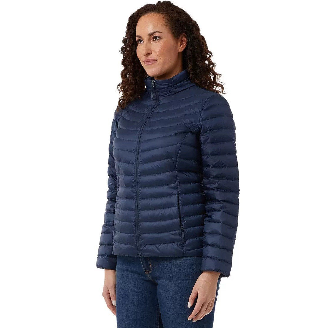 32 Degrees Ladies Short Down Jacket with Detachable Hood in Blue, Extra-Large