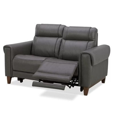 Aiden & Ivy Spencer Grey Leather Power Reclining 2 Seater Sofa
