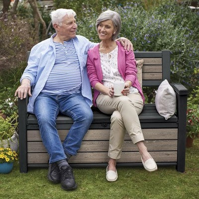 Keter Ashwood 2 in 1 Storage and Bench in Brown 227 Litre (60 Gallon)