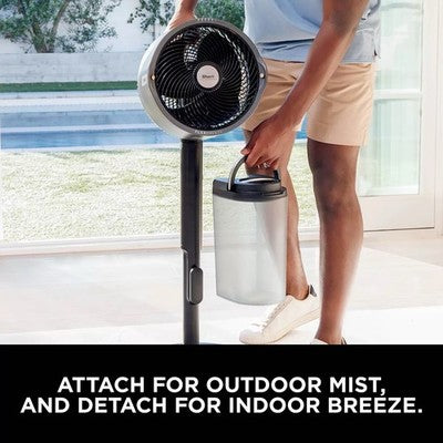 Shark FlexBreeze Pro Mist Indoor & Outdoor Fan with Misting System Grey FA300UK