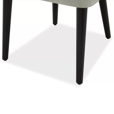 Kobe Grey Fabric Dining Chairs Set of 2 Solid Wood Legs Furniture Grey Fabric