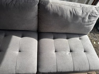 Thomasville Miles Grey Fabric Corner Sofa & Ottoman Right Hand Facing Ex-Display