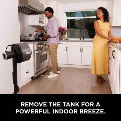 Shark FlexBreeze Pro Mist Indoor & Outdoor Fan with Misting System Grey FA300UK