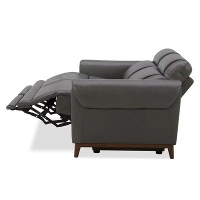 Aiden & Ivy Spencer Grey Leather Power Reclining 2 Seater Sofa
