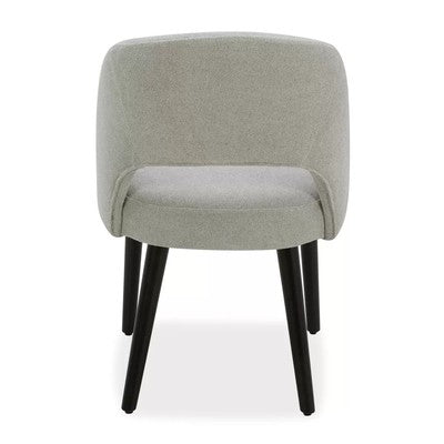 Kobe Grey Fabric Dining Chairs Set of 2 Solid Wood Legs Furniture Grey Fabric
