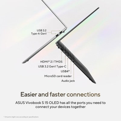 ASUS Vivobook S, AMD Ryzen AI 9, 24GB RAM, 1TB SSD, 15.6 Inch OLED Laptop VAT