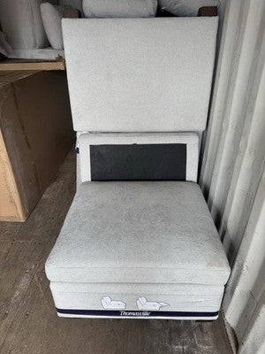 Thomasville Miles Grey Fabric Corner Sofa & Ottoman Right Hand Facing Ex-Display