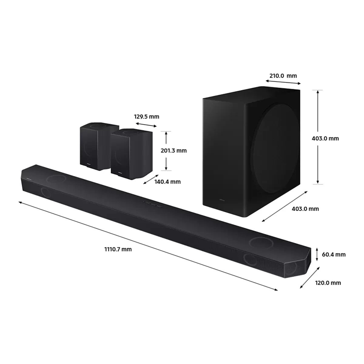 NEW Samsung HW-Q930D/XU 9.1.4 Ch, Soundbar and Wireless Subwoofer with Bluetooth