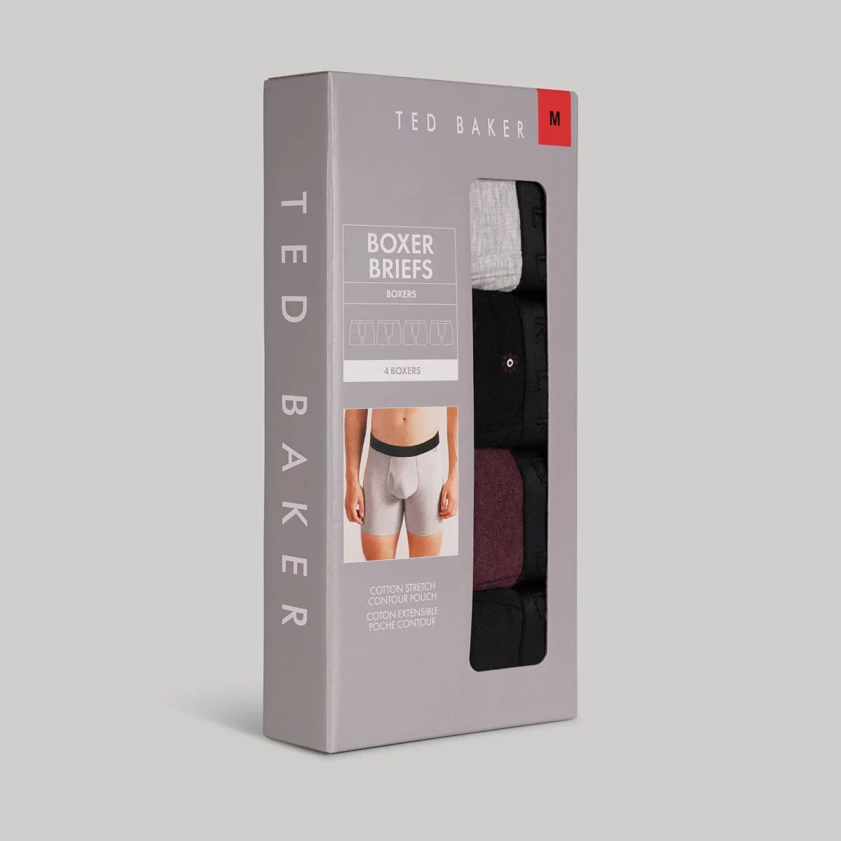 Ted Baker Men's Boxers, 4 Pack in Black Medium