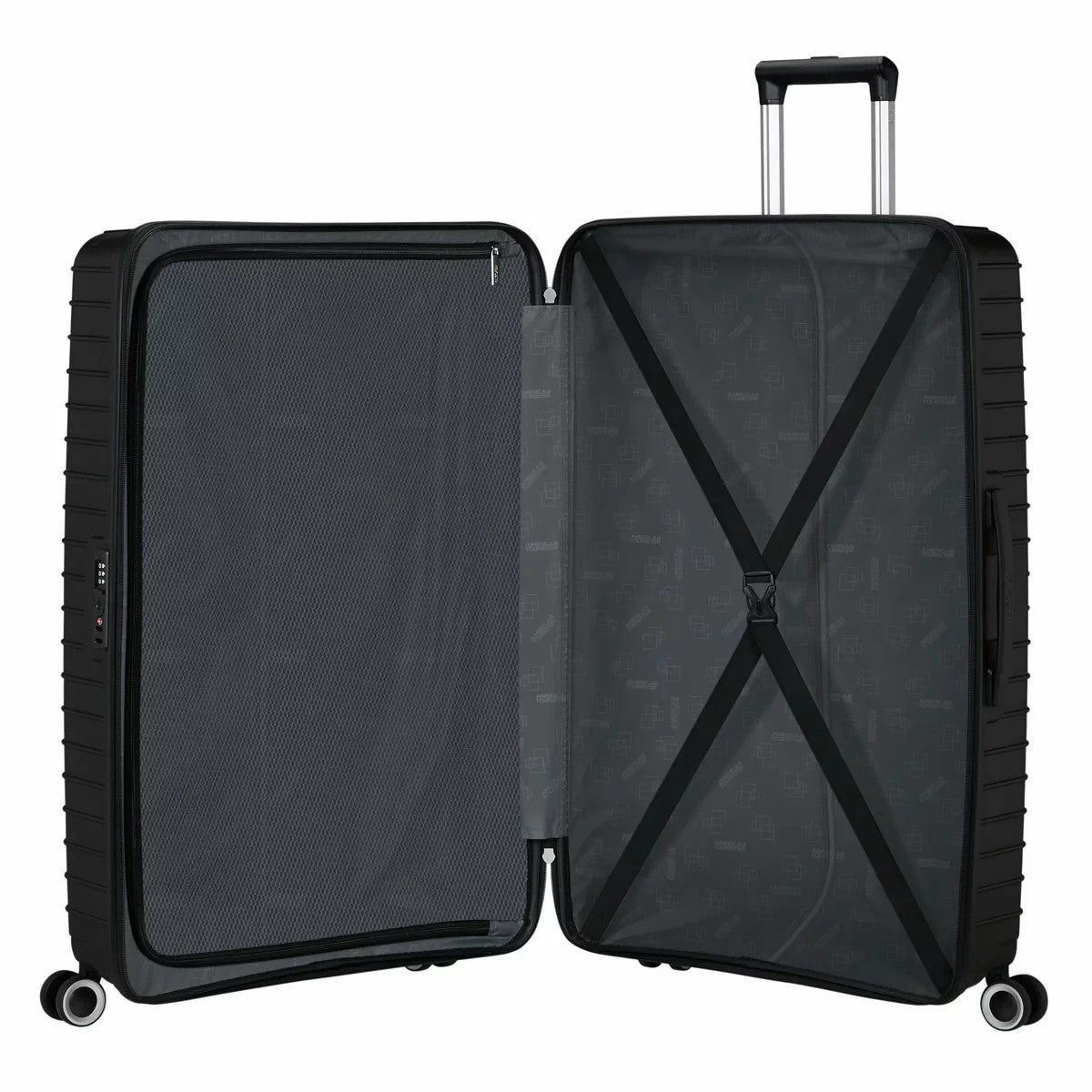 American Tourister Jet Driver Roadrush 77cm Large Hardside Spinner Case in black
