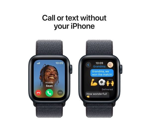 APPLE Watch SE - 44 mm Midnight Aluminium Case with Ink Sport Loop GPS VAT