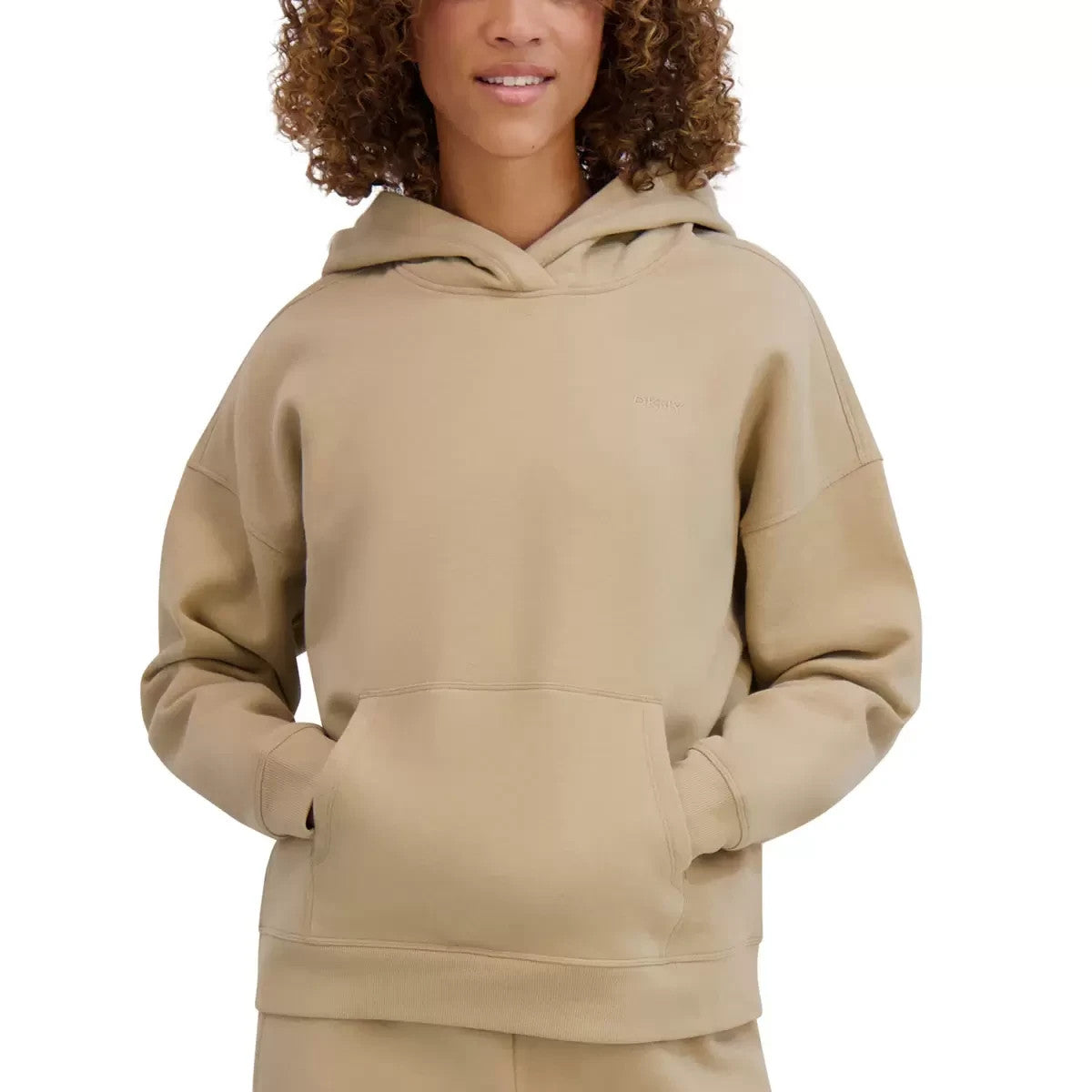 DKNY Sport Women's Fleece Hoodie in Beige
