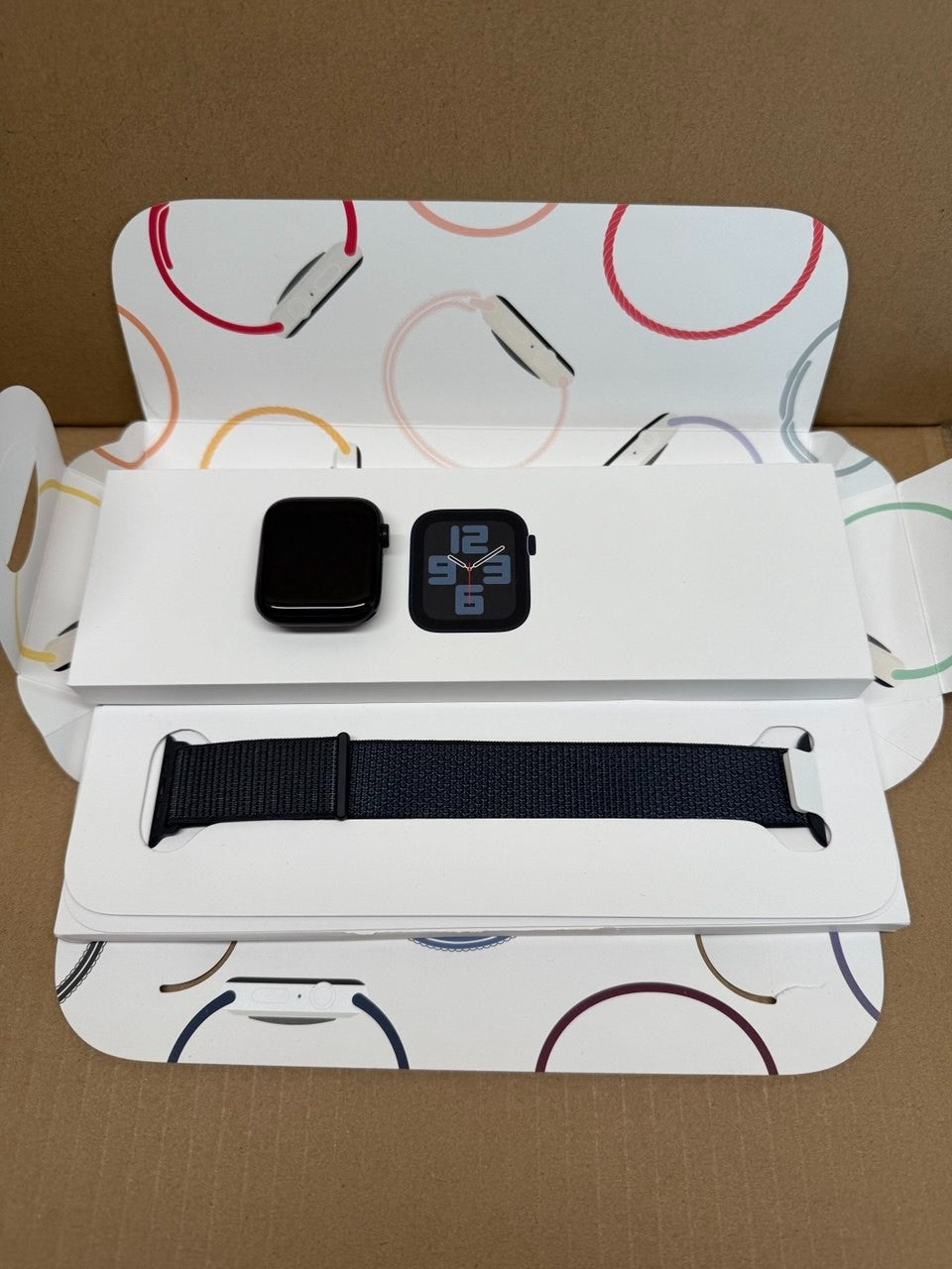 APPLE Watch SE - 44 mm Midnight Aluminium Case with Ink Sport Loop GPS VAT